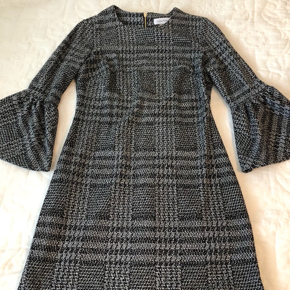 Calvin Klein houndstooth shift dress size 6